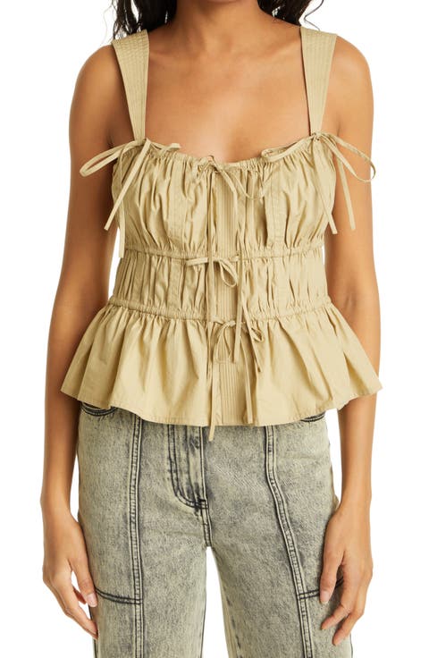 Lulu Tie Peplum Tank