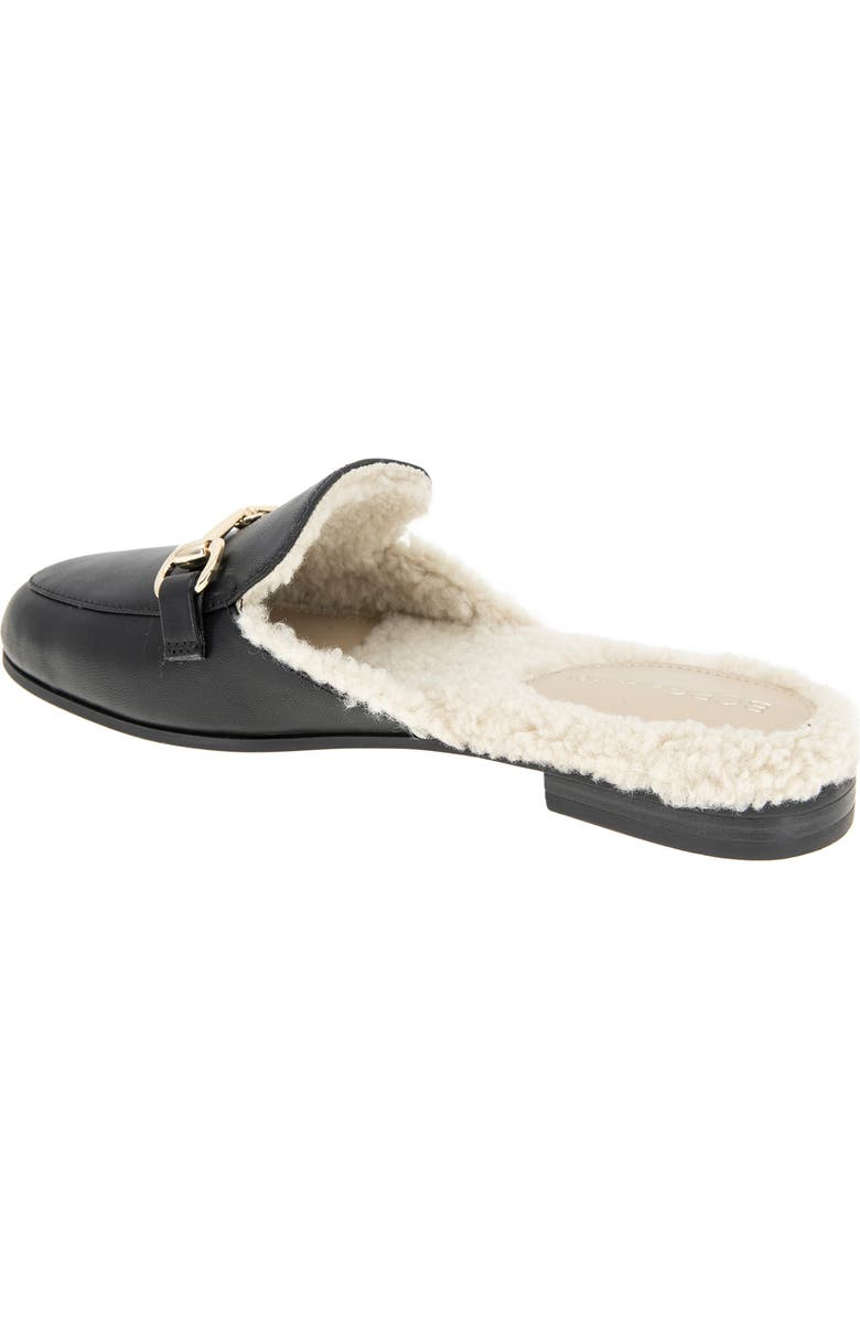 BCBGeneration Zorie 4 Faux Shearling Lined Bit Mule, Alternate, color, Black/ Faux Shearling