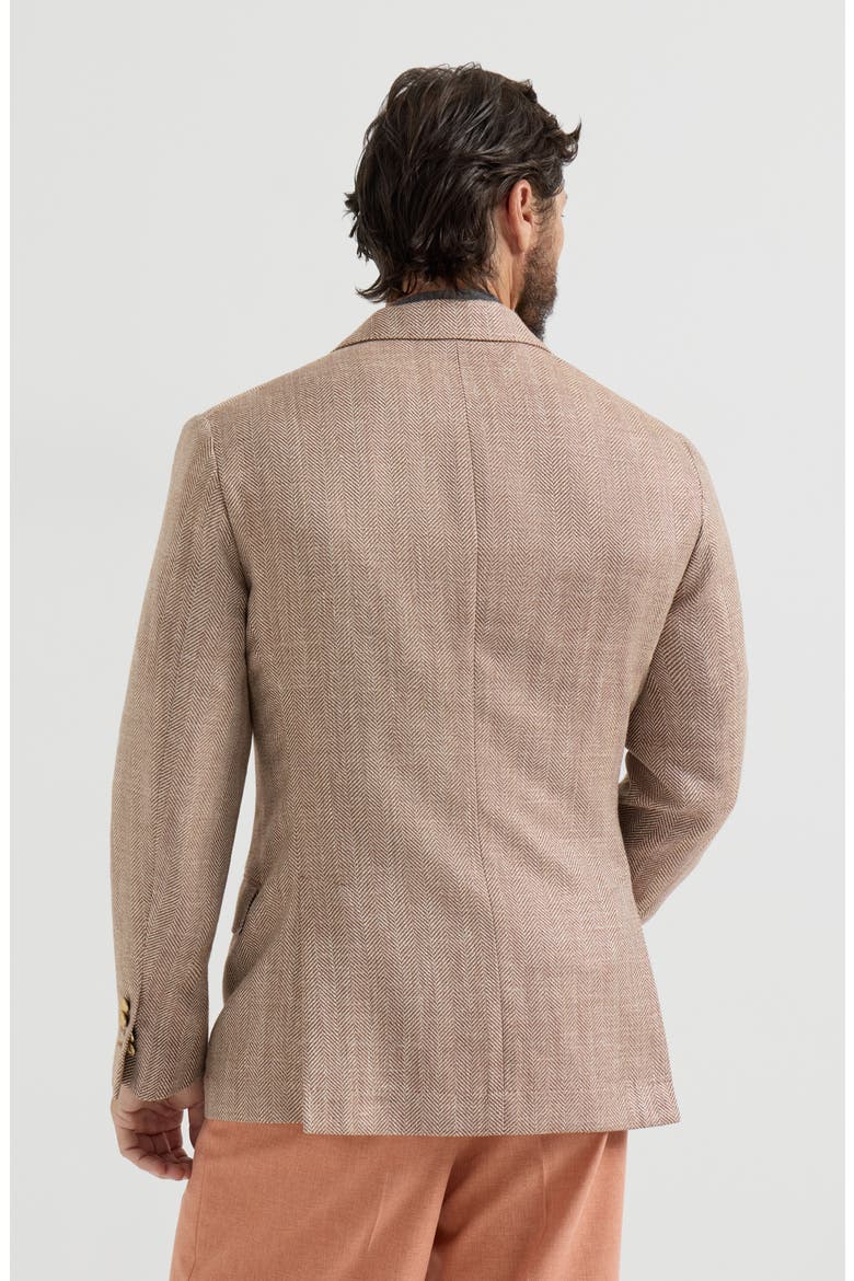 Chevron deconstructed blazer, Alternate, color, Apricot