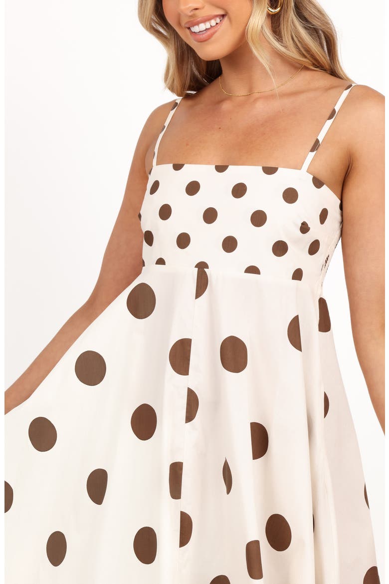 Deenie Mixed Polka Dot Cotton Maxi Dress, Alternate, color, CHOCOLATE BROWN SPOT