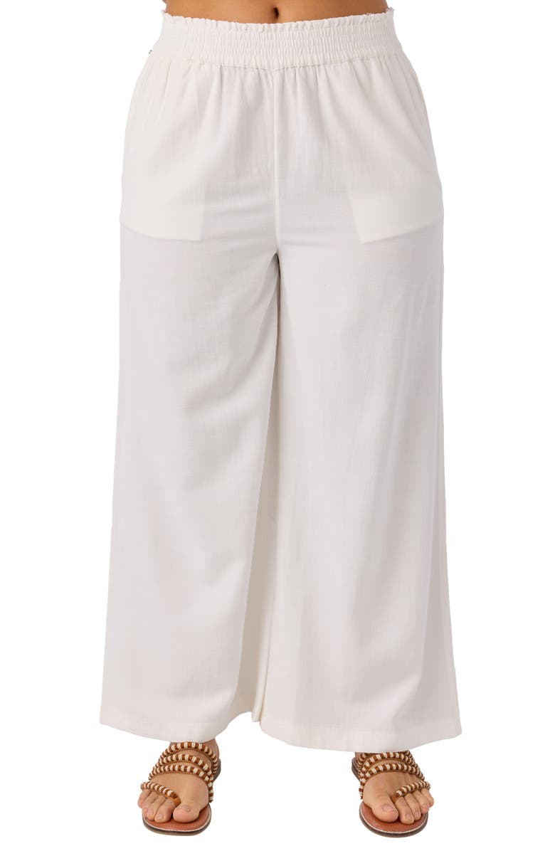 O'Neill Sanders Wide Leg Pants, Alternate, color, White