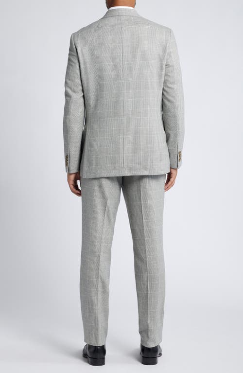Jack Victor Mason Plaid Wool Suit In Light Grey