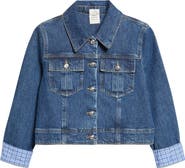 Cinq à Sept Lexie Crop Denim Jacket