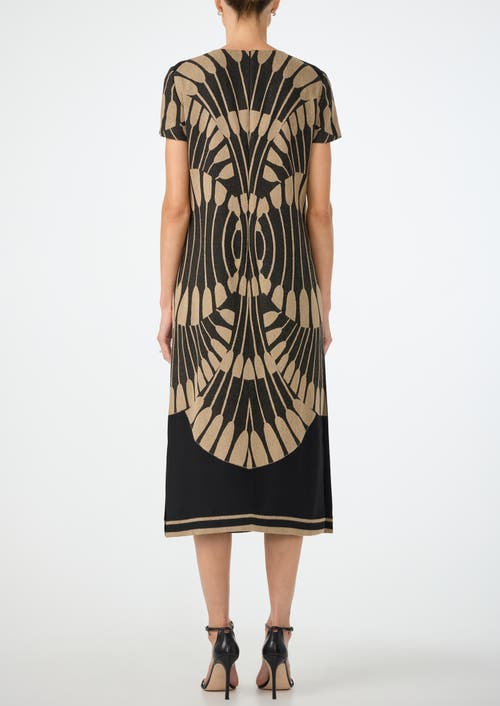 Trina Turk Sugarita Printed Midi T-shirt Dress In Brown