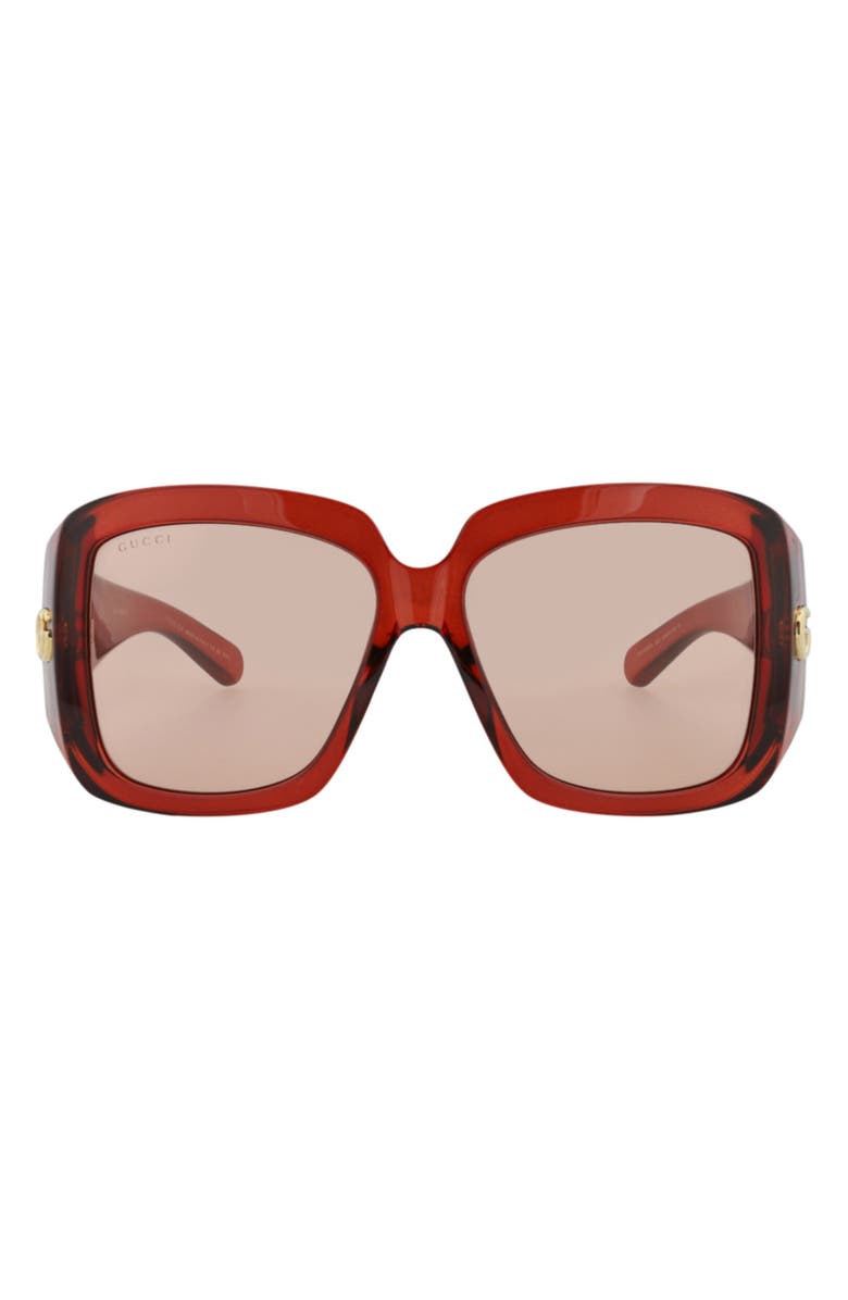 Gucci 55mm Square Sunglasses, Main, color, 