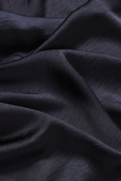 Franne Golde Bias Cut Satin Midi Slip Dress