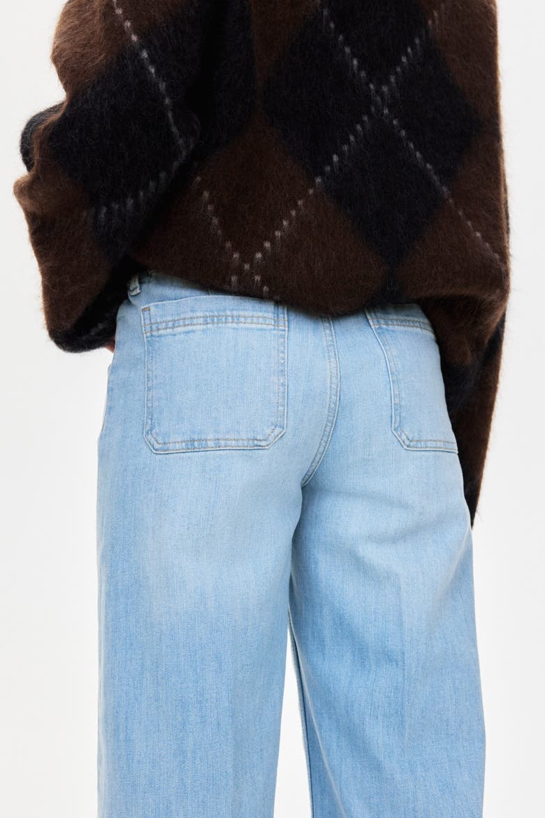 Mama Wide Leg Jeans, Alternate, color, Light denim blue