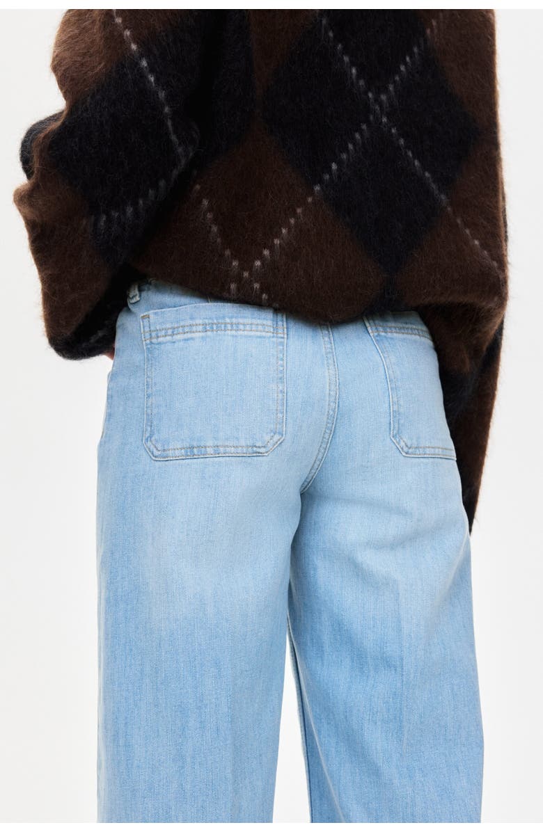 H&M Mama wide leg jeans, Alternate, color, Light Denim Blue