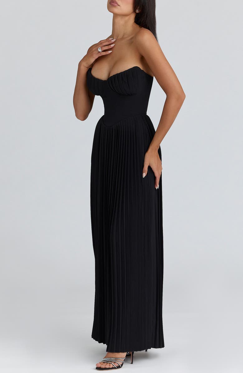 HOUSE OF CB Marcella Pleated Georgette Dress, Alternate, color, 