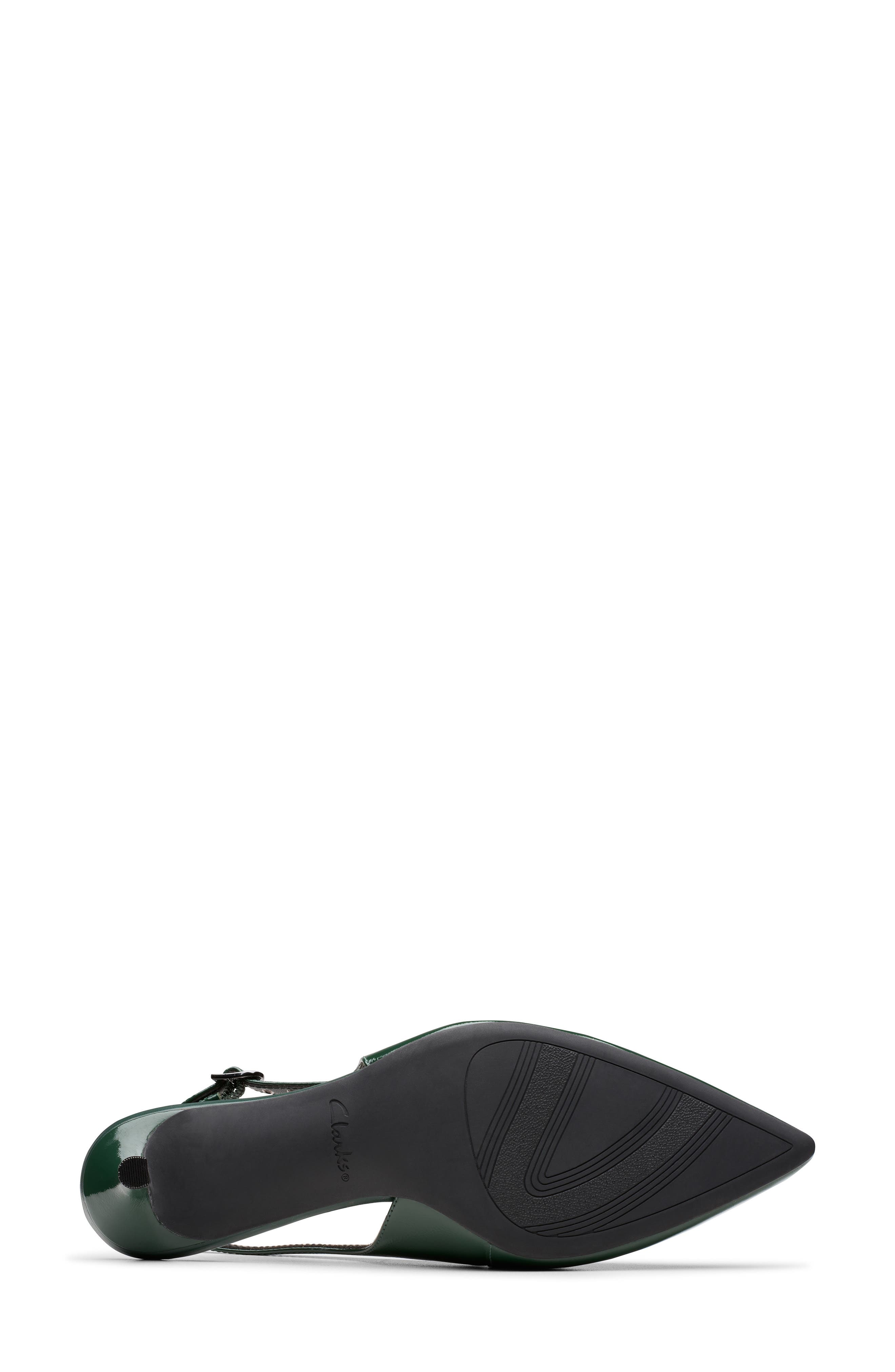 Zarey Leather Slingback Pump, Alternate, color, DARK GREEN