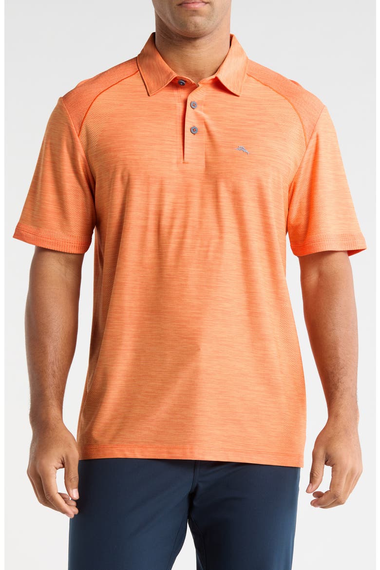 Palm Coast Pro Solid Polo, Main, color, RUMBA ORANGE