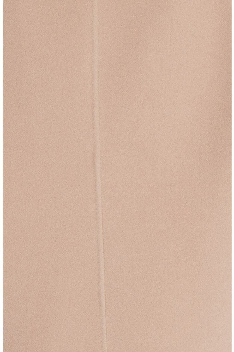 FF Logo Double Face Cashmere Coat with Removable Genuine Mink Fur Collar, Alternate, color, BEIGE