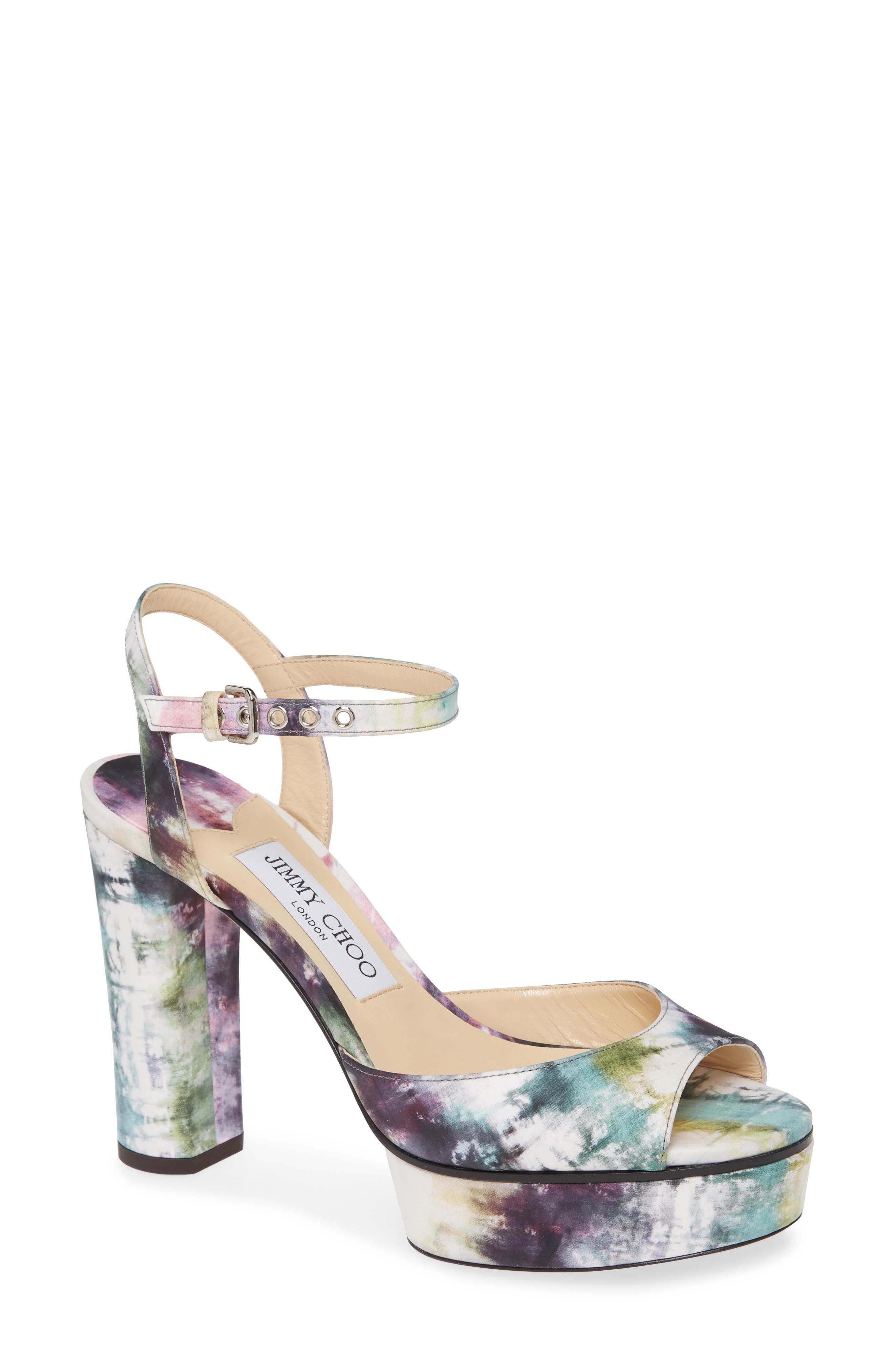 Jimmy Choo Peachy Tie Dye Platform Sandal, Main, color, 