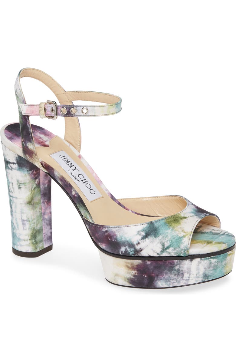 Jimmy Choo Peachy Tie Dye Platform Sandal, Main, color,