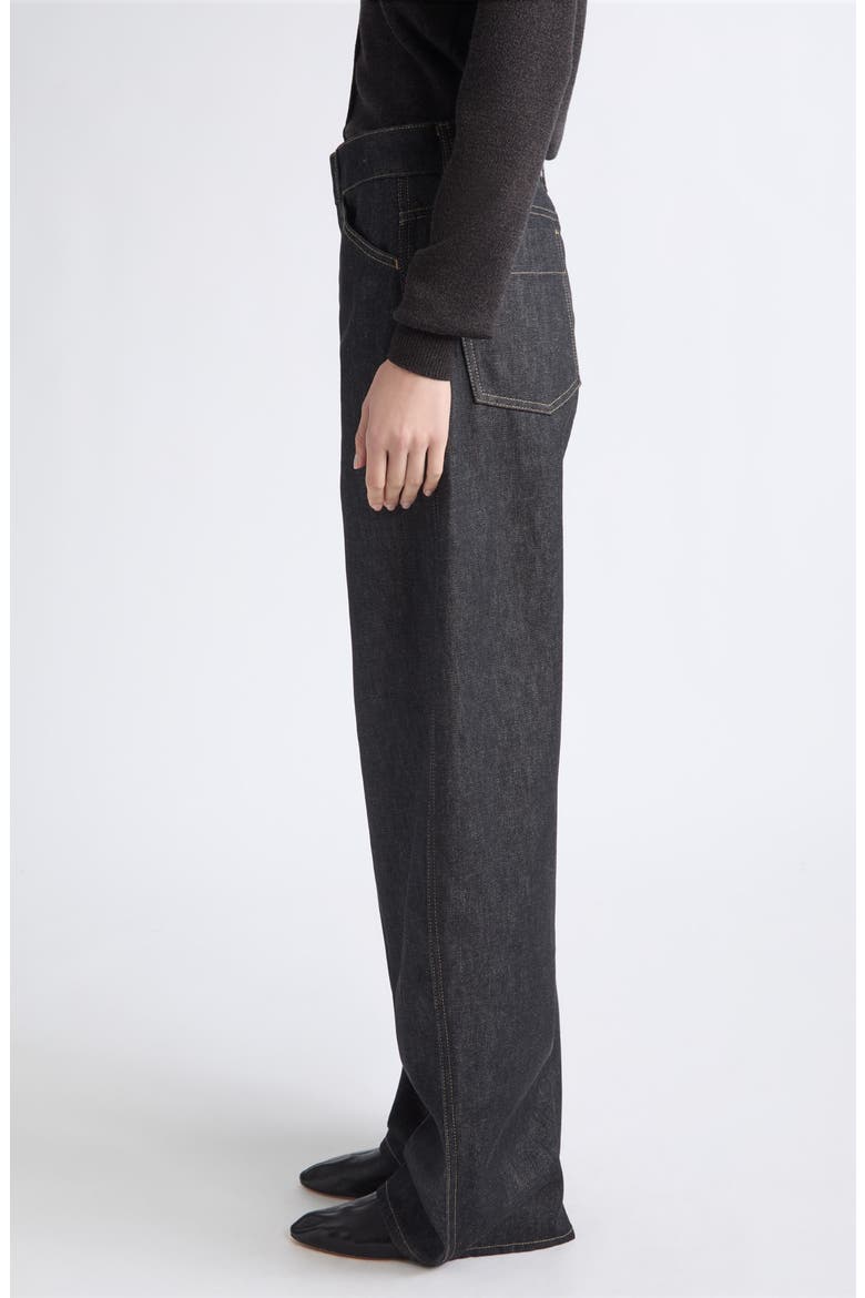 High Waist Curved Wide Leg Pants, Alternate, color, SLATE