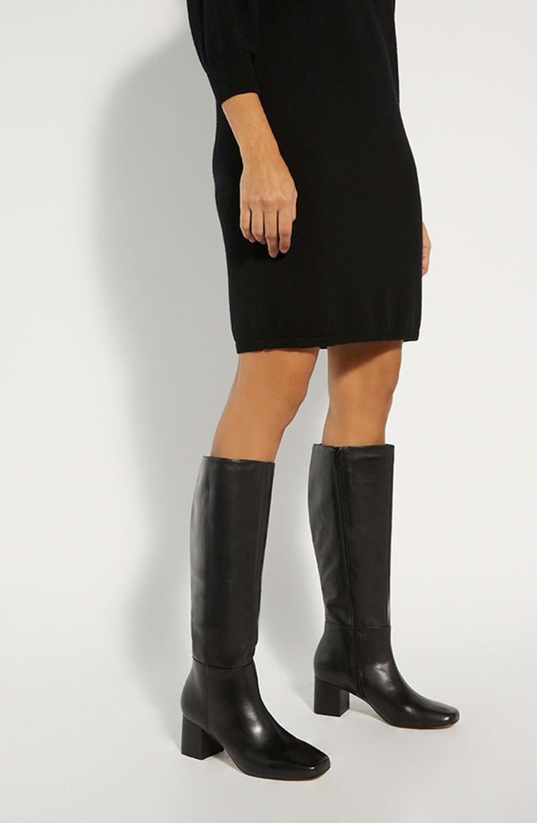 Dune London Signature Knee High Boot, Alternate, color, Black