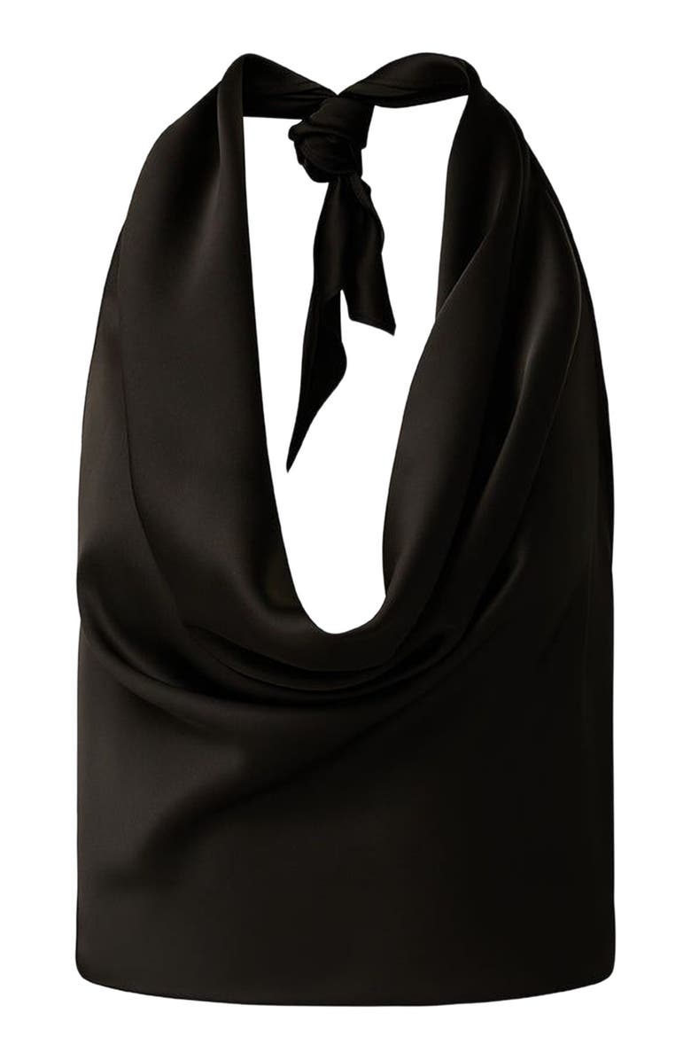 WeWoreWhat Halter Cowl Neck Top, Alternate, color, Black