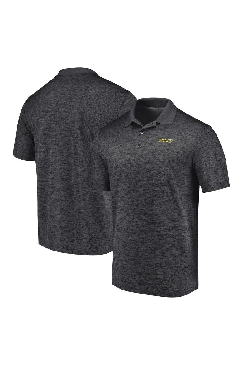 Men's Fanatics Branded Heather Charcoal Oregon Ducks Primary Logo Polo, Main, color, Heather Charcoal