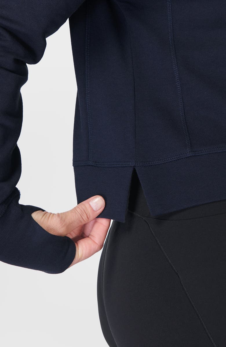 Sweaty Betty After Class Cotton Blend Crop Sweatshirt, Alternate, color, Navy Blue