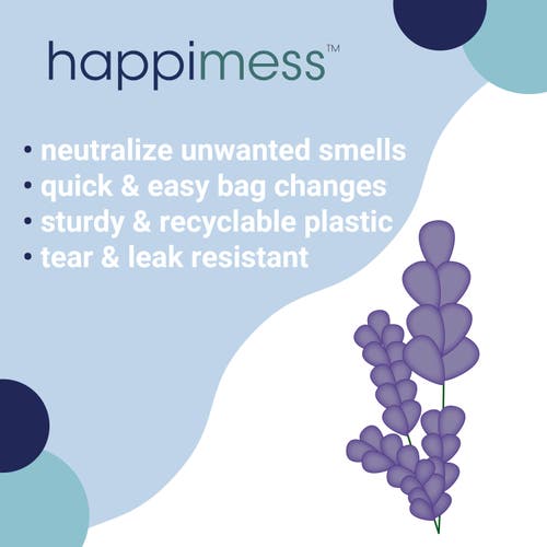 Happimess Scented Trash Can Liners, White Drawstring, In Blue