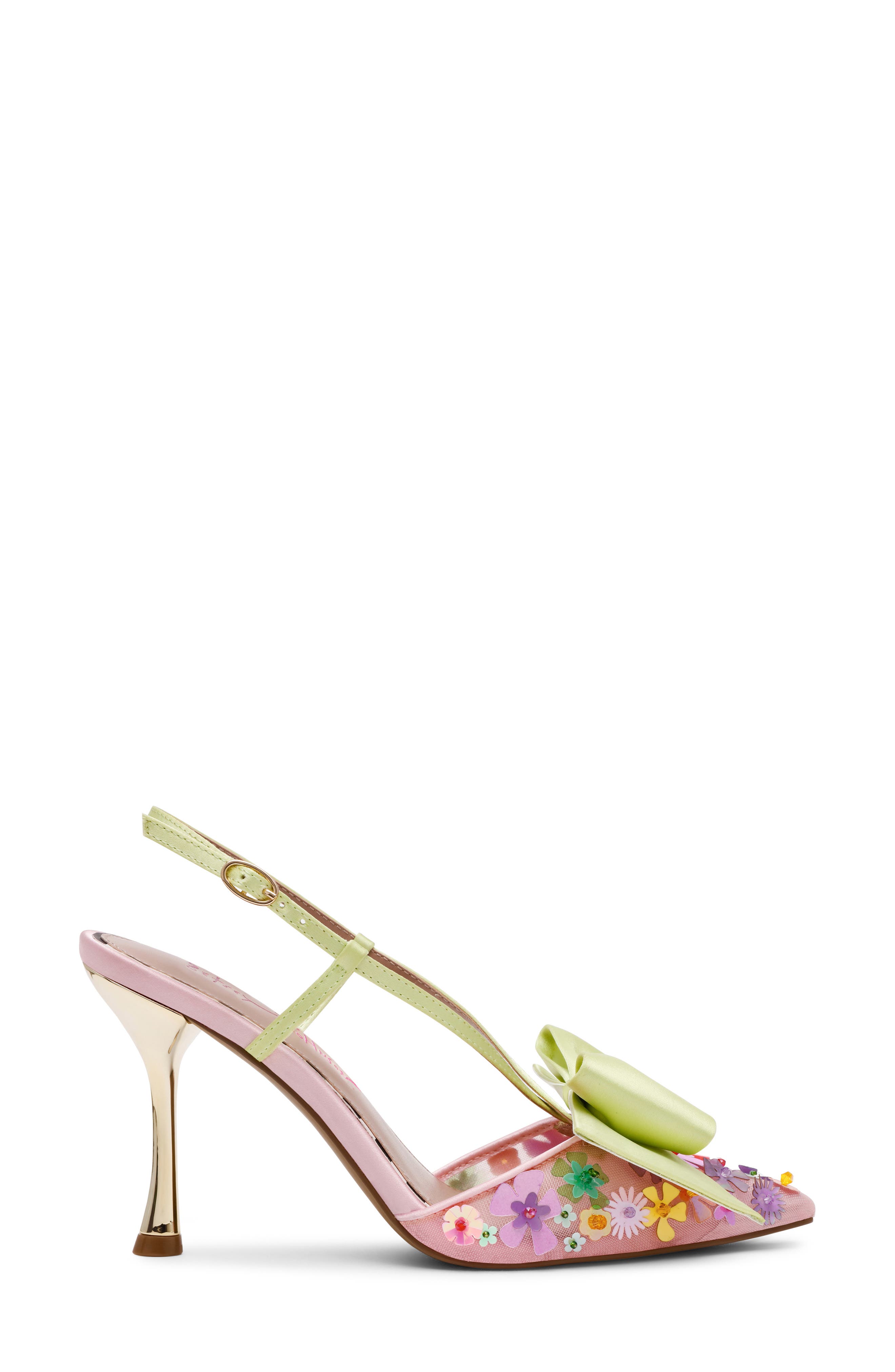 Betsey Johnson Melissa Slingback Pump, Alternate, color, Pink Multi