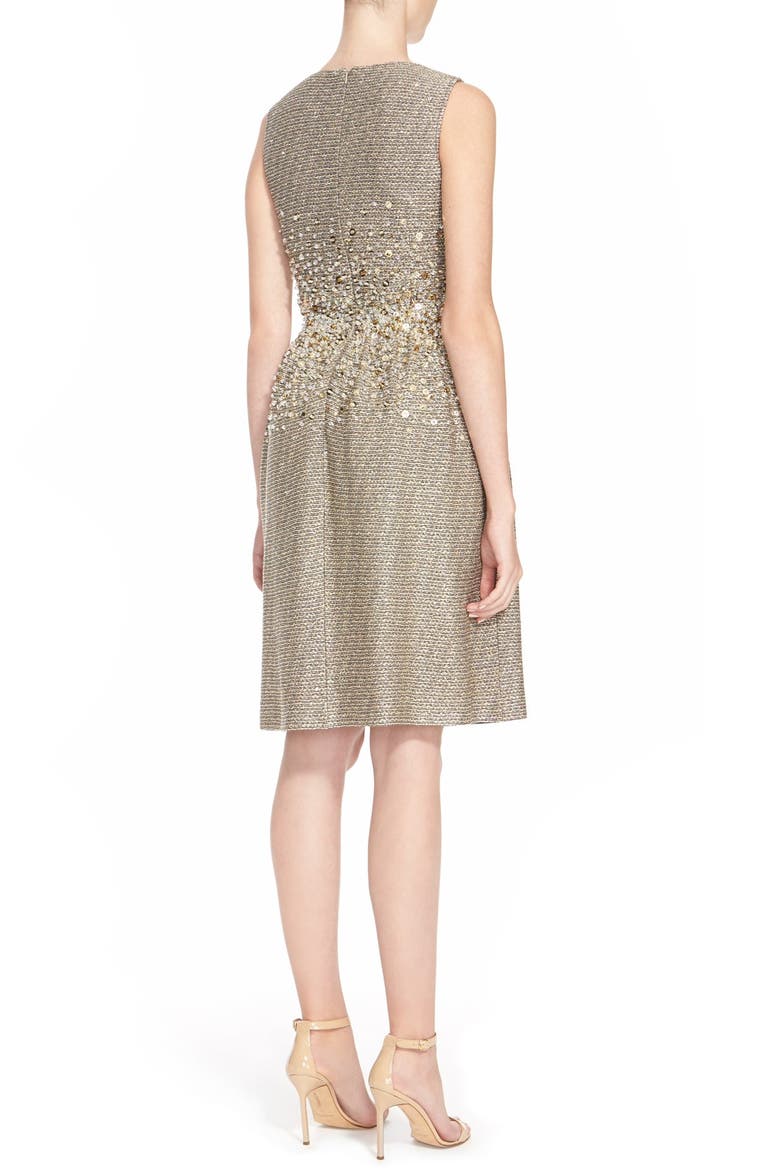 Hand Beaded Bauble Knit Dress, Alternate, color, GOLD/ QUARTZ MULTI
