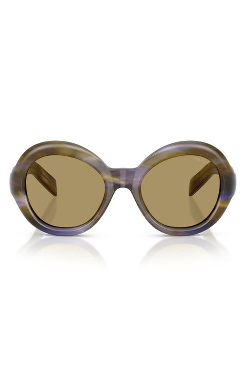 53mm Gradient Round Sunglasses