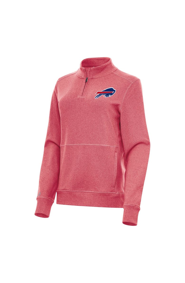 ANTIGUA Women's Antigua  Heather Red Buffalo Bills Crush Quarter-Zip Jacket, Main, color, Heather Red