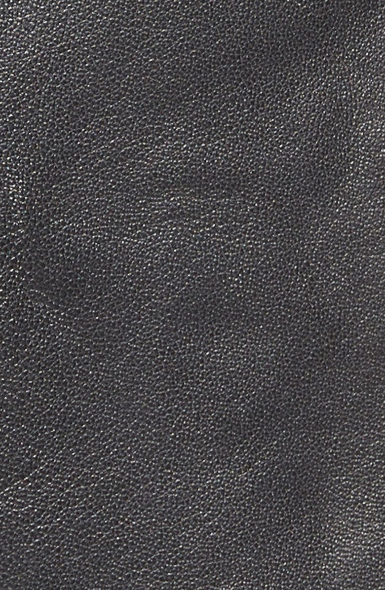 Halogen<sup>®</sup> Seam Detail Leather Sheath Dress, Alternate, color,