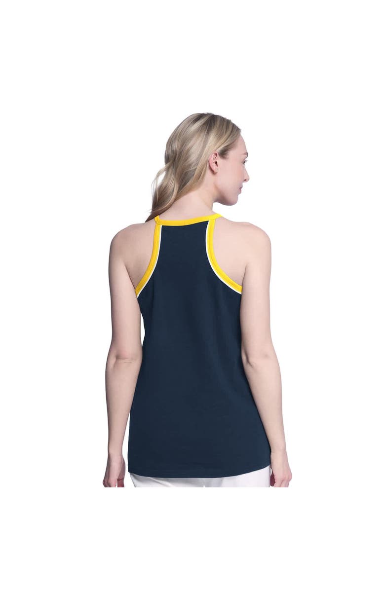 G-III 4HER BY CARL BANKS Women's G-III 4Her by Carl Banks Navy Milwaukee Brewers Curveball Racerback Tank Top, Alternate, color, Navy