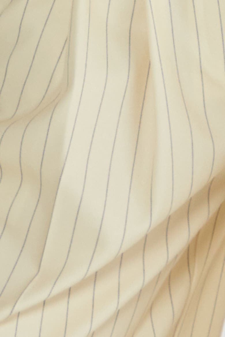 Pinstripe Tailored Top, Alternate, color, Butter