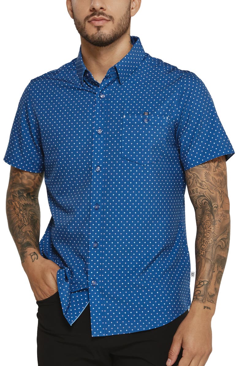 7 Diamonds Lexter Short Sleeve Button-Up Shirt, Main, color, 