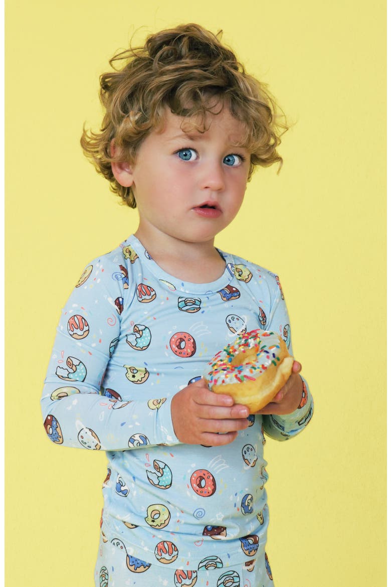 Kids' Blue Donut Set of 2 Piece Pajamas, Alternate, color, BLUE DONUT