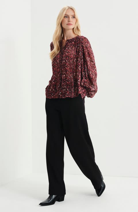 Lia Printed Chiffon Blouse