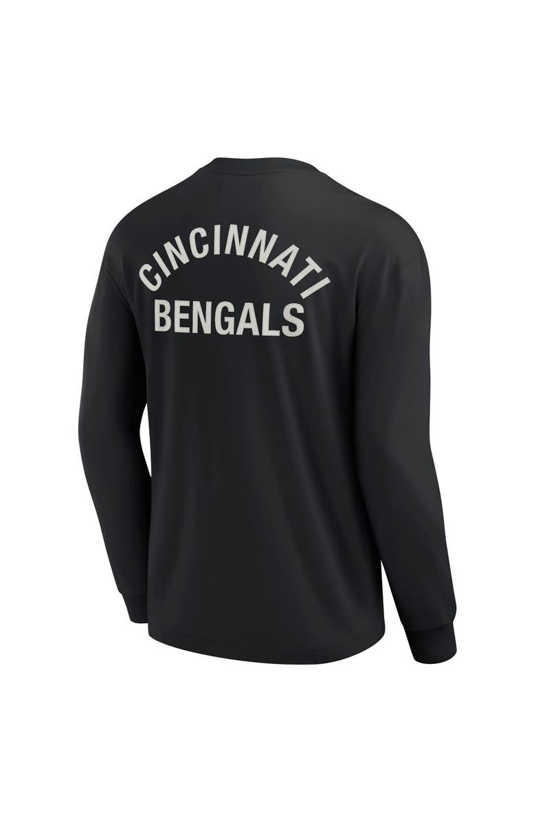 Fanatics Signature Unisex Fanatics Signature Black Cincinnati Bengals Elements Super Soft Long Sleeve T-Shirt, Alternate, color, Black