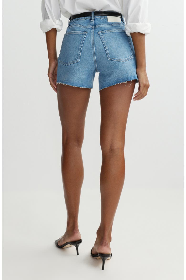 Zoie High Rise Raw Hem Relaxed Denim Shorts, Alternate, color, CRUISE