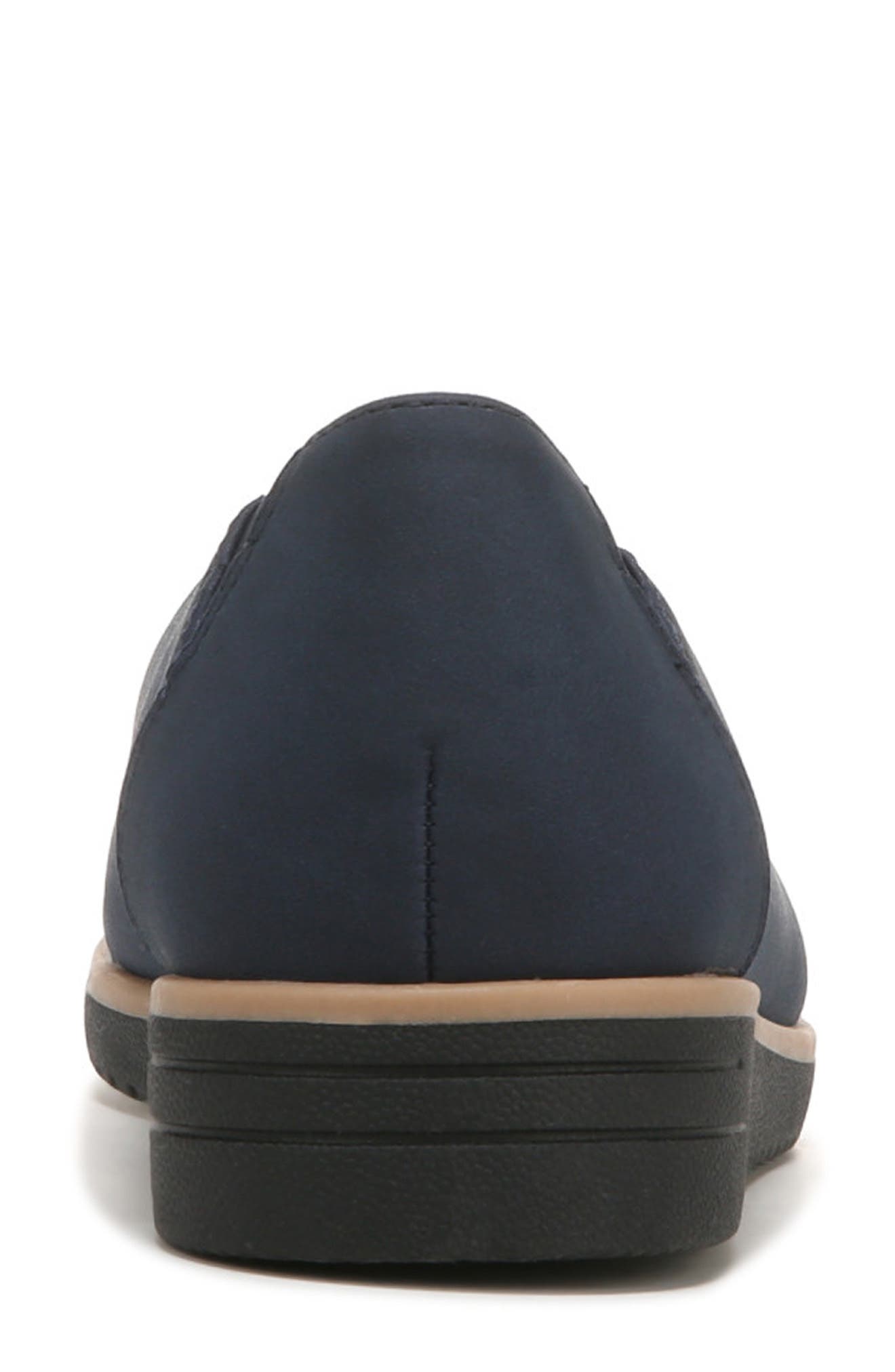 Idea Ballet Wedge Slip-On Flat - Wide Width Available, Alternate, color, NAVY NUBUCK SYNTHETIC