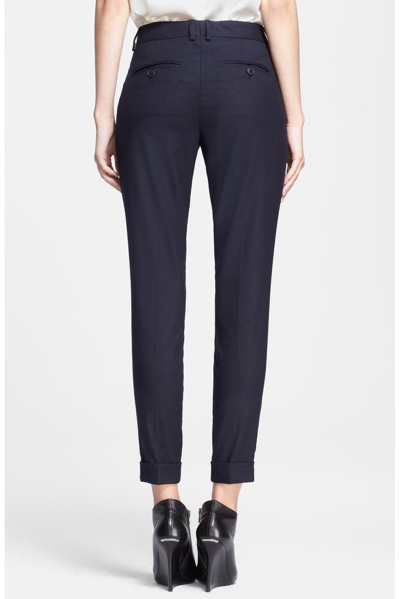 'Tarnock' Cuffed Wool Blend Trousers, Alternate, color, NAVY