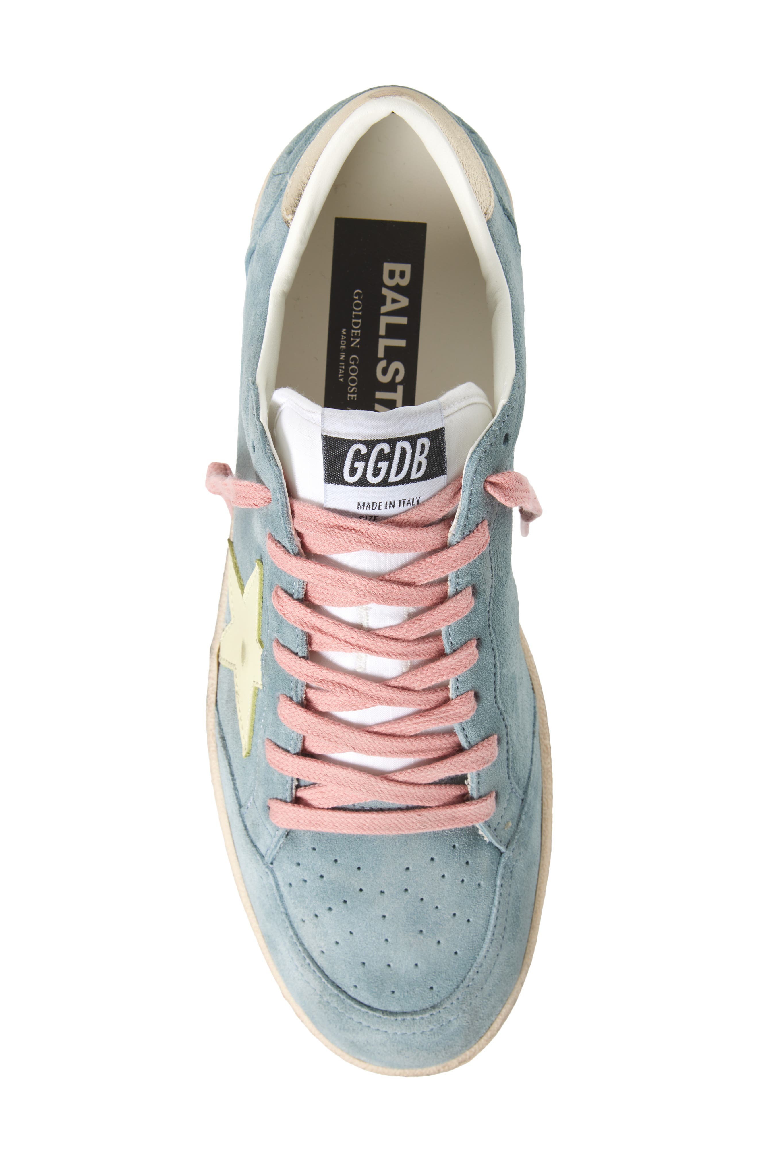 Golden Goose Ball Star Low Top Sneaker, Alternate, color, Silver Blue/ Light Yellow