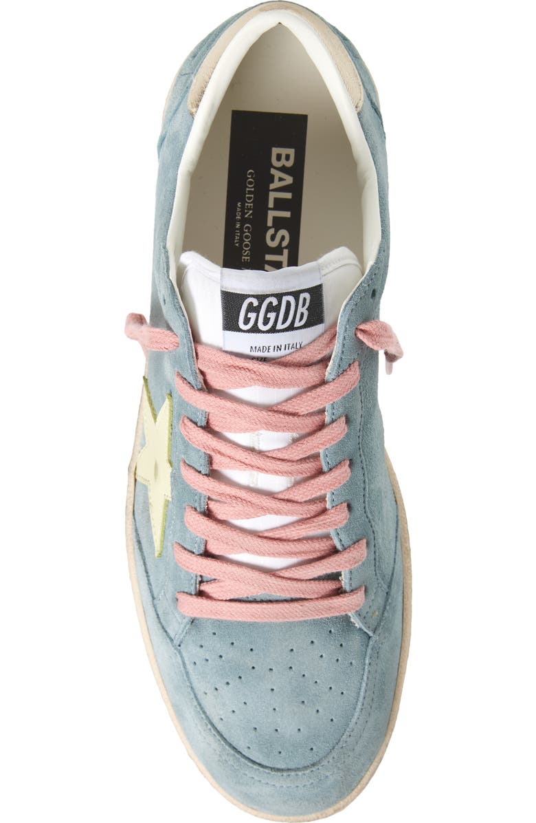 Golden Goose Ball Star Low Top Sneaker, Alternate, color, Silver Blue/ Light Yellow