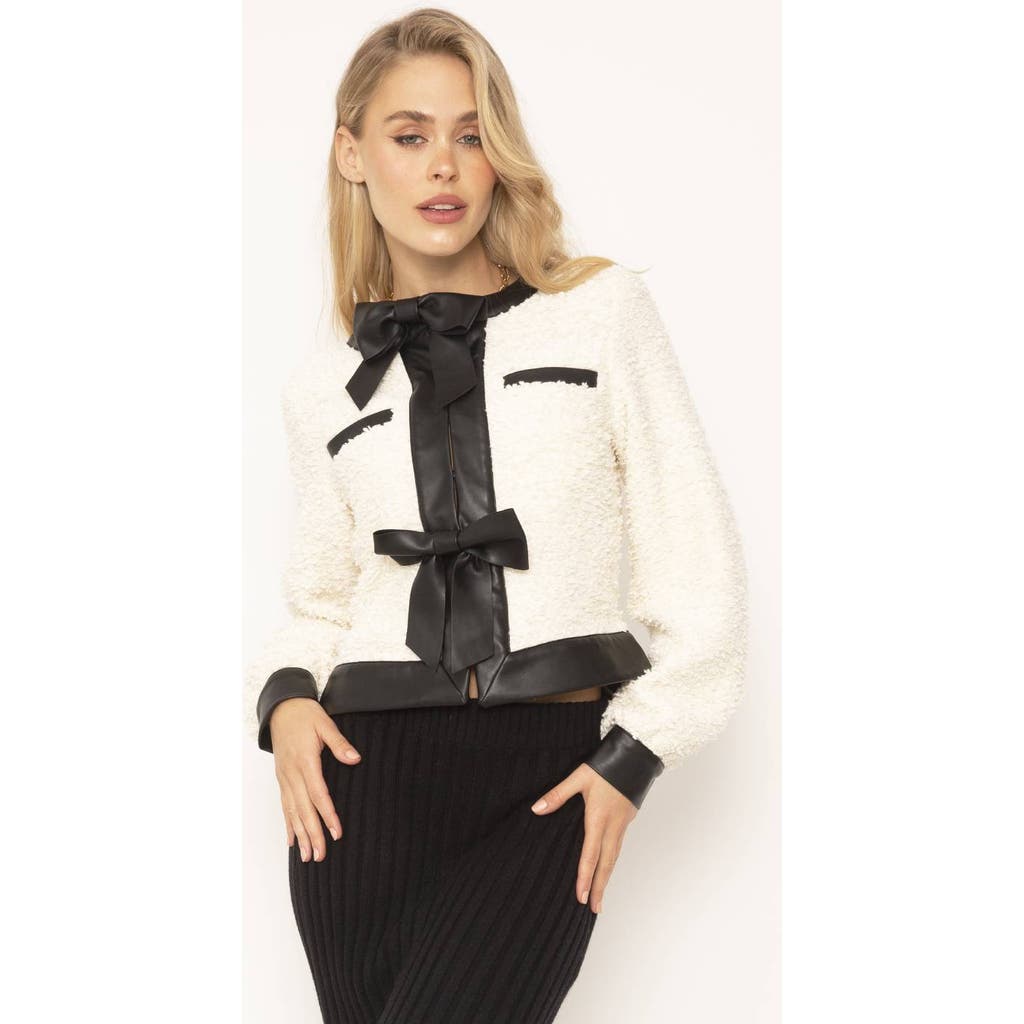 Central Park West Arden Boucle Bow Jacket