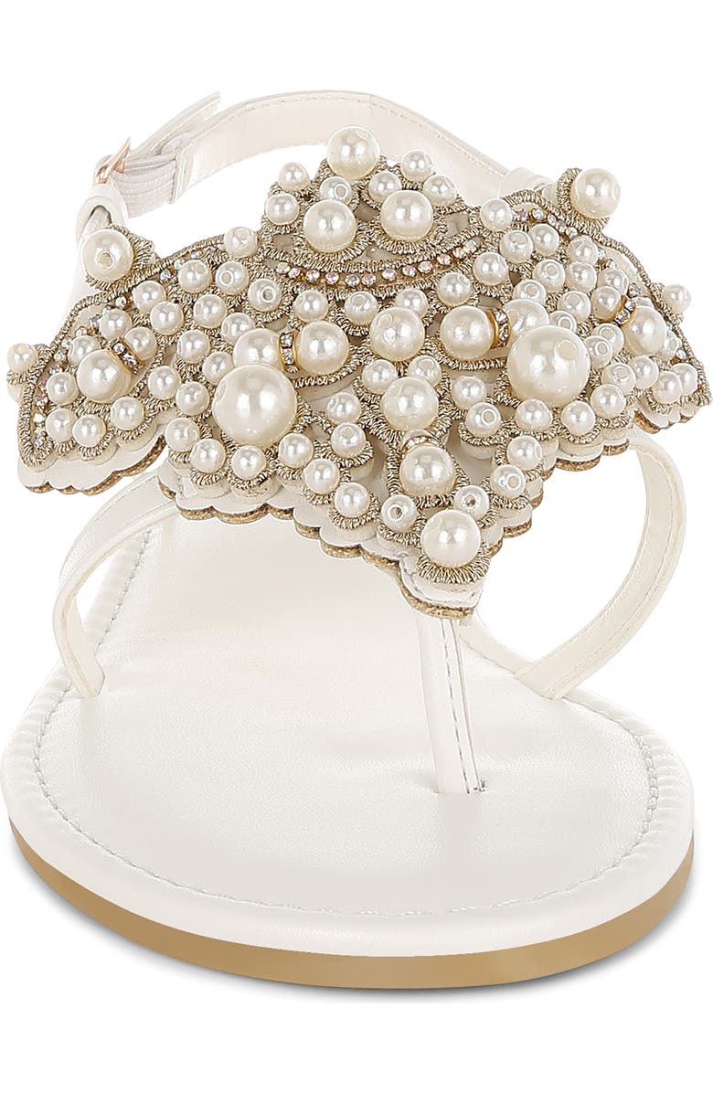 Rag & Co Nayasa Faux Pearl Sandal, Alternate, color,