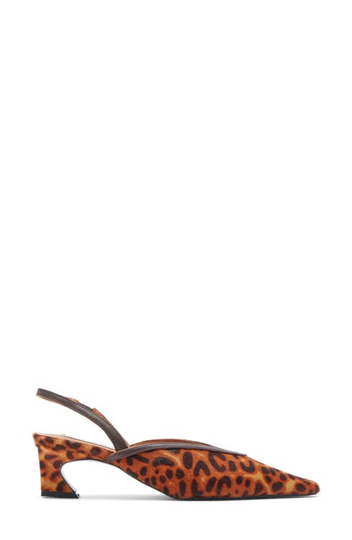 Steve Madden Haleigh Slingback Pump In Leopard Calf Hair