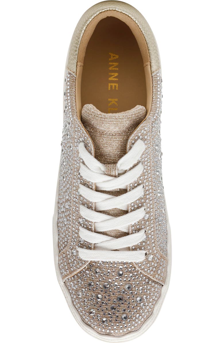Anne Klein Carrie Crystal Encrusted Knit Sneaker, Alternate, color,
