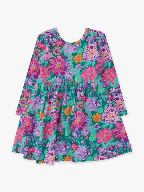 Knit Long Sleeve Twirl Dress (Little Kid))