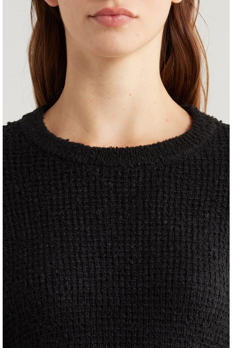 Waffle Stitch Sweater, Alternate, color, ANTHRACITE