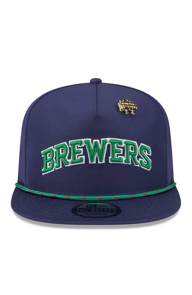 New Era Men's New Era Navy Milwaukee Brewers 2025 Big League Chew Golfer Snapback Hat, Alternate, color, Navy
