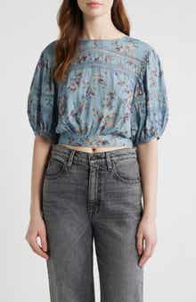 Floral Lace Trim Top