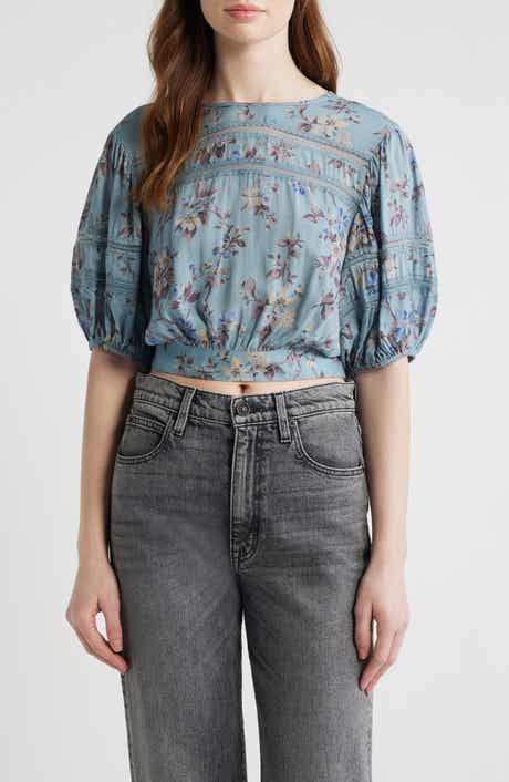 Floral Lace Trim Top
