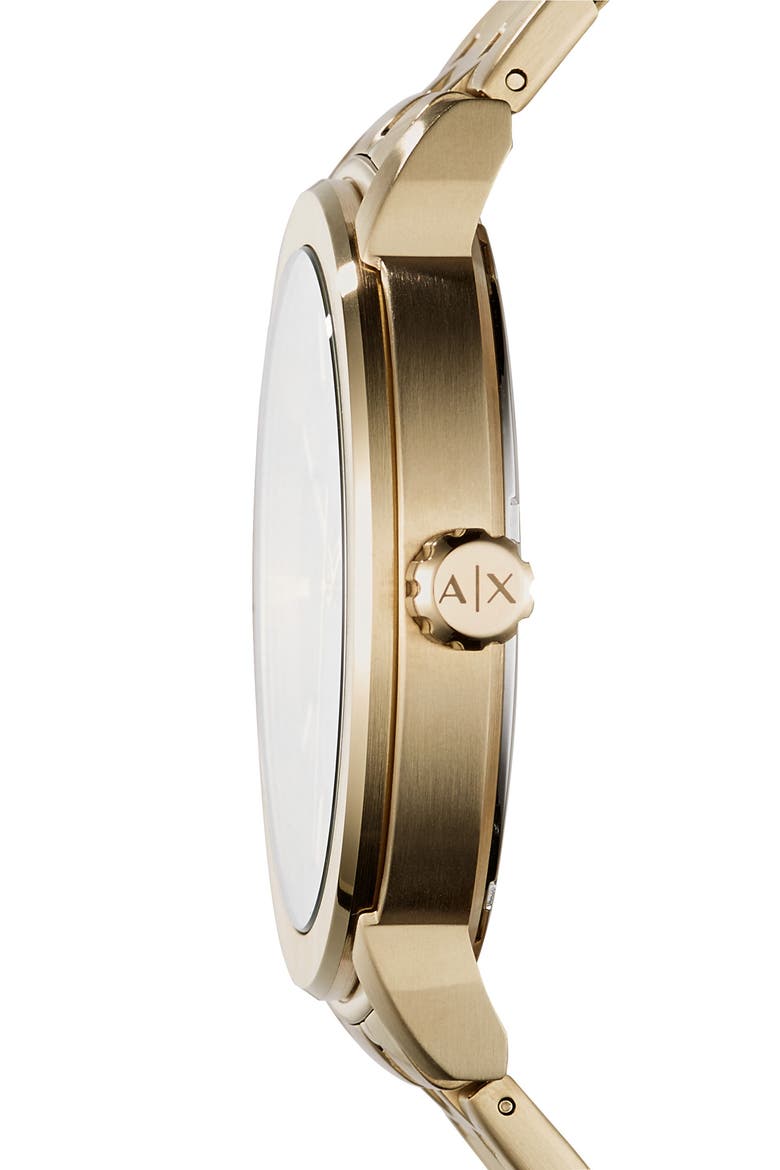 Bracelet Watch, 46mm, Alternate, color, BLACK/ GOLD